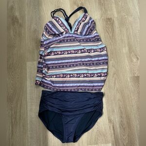 Ingrid & Isabel Tankini size XXL and Kona Sol Highwaisted Swim Bottoms size XL